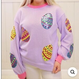 Gorgeous Sequin Easter Egg Sweater-NWT